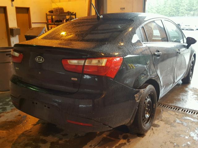 KNADM4A31C6085502 - 2012 KIA RIO LX Սև լուսանկար 4