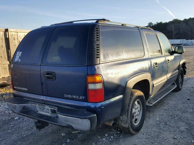 3GNEC16Z02G297608 - 2002 CHEVROLET SUBURBAN C BLUE photo 4