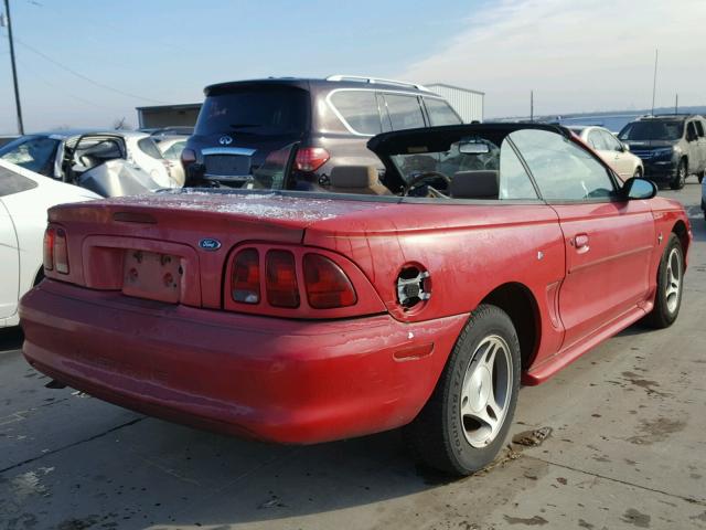 1FAFP4445WF187760 - 1998 FORD MUSTANG RED photo 4