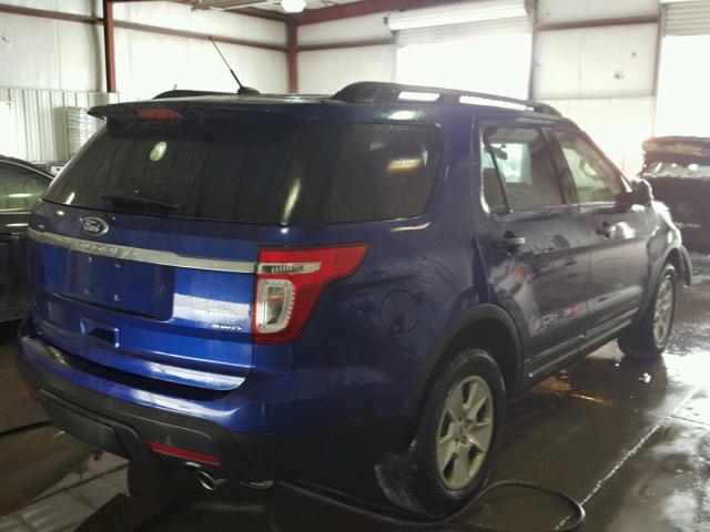 1FM5K8B83DGA89704 - 2013 FORD EXPLORER BLUE photo 4