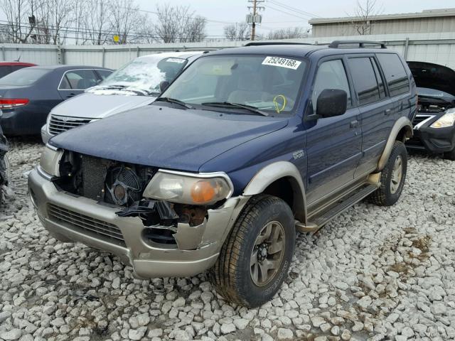 JA4MT31H41P030443 - 2001 MITSUBISHI MONTERO SP BLUE photo 2