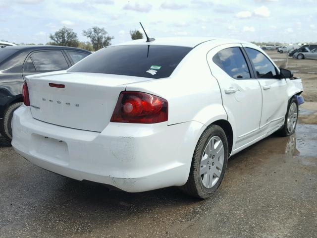 1C3CDZAB0EN195702 - 2014 DODGE AVENGER SE WHITE photo 4