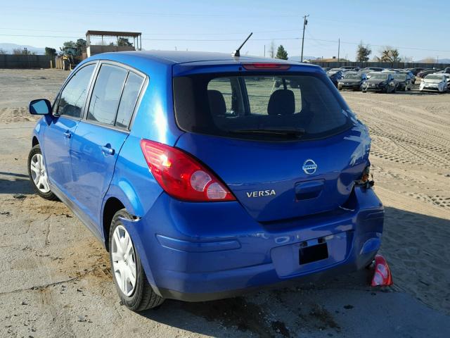 3N1BC1CP3BL497939 - 2011 NISSAN VERSA S BLUE photo 3