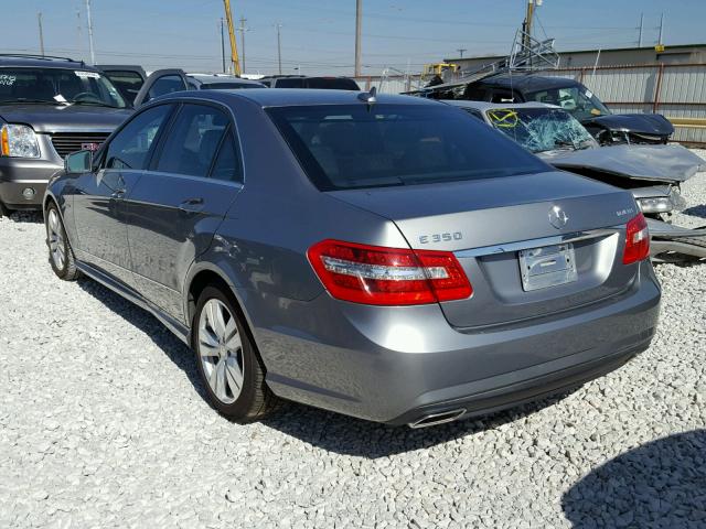 WDDHF2EB0BA419038 - 2011 MERCEDES-BENZ E 350 BLUE GRAY photo 3