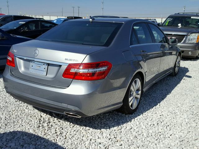 WDDHF2EB0BA419038 - 2011 MERCEDES-BENZ E 350 BLUE GRAY photo 4