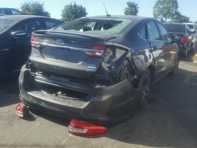 3FA6P0HD7JR136808 - 2018 FORD FUSION SE CHARCOAL photo 4