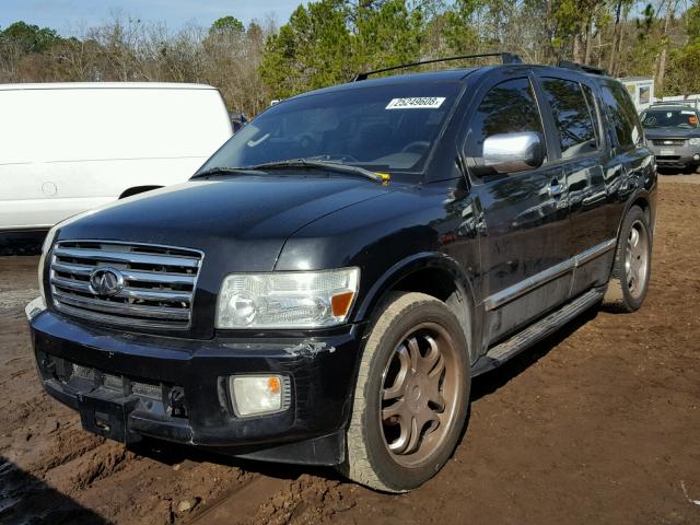 5N3AA08A74N812356 - 2004 INFINITI QX56 BLACK photo 2