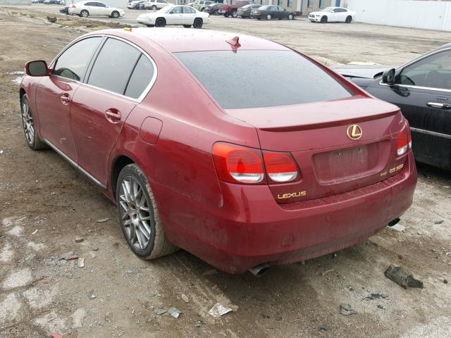 JTHCE96S280019574 - 2008 LEXUS GS 350 RED photo 3