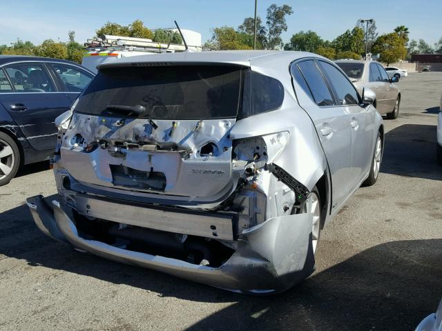 JTHKD5BH4D2170044 - 2013 LEXUS CT 200 SILVER photo 4