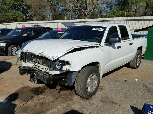 1D7HE48NX5S342987 - 2005 DODGE DAKOTA QUA WHITE photo 2