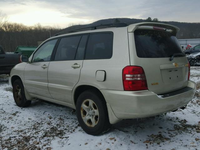 JTEGD21A110009860 - 2001 TOYOTA HIGHLANDER TAN photo 3