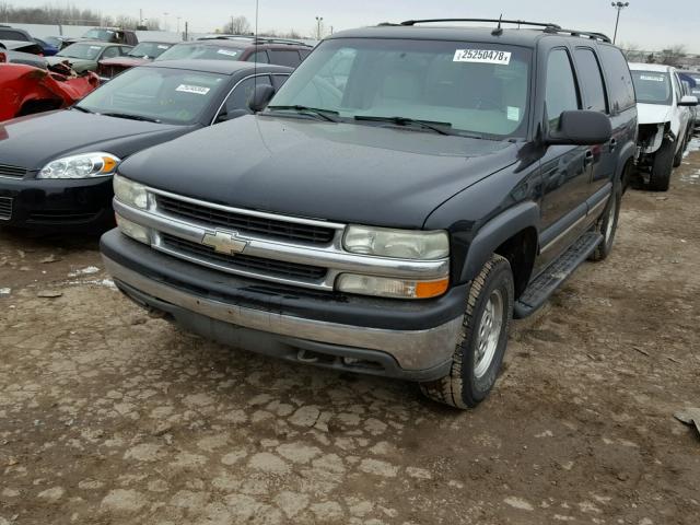 3GNFK16Z72G346438 - 2002 CHEVROLET SUBURBAN K BLACK photo 2