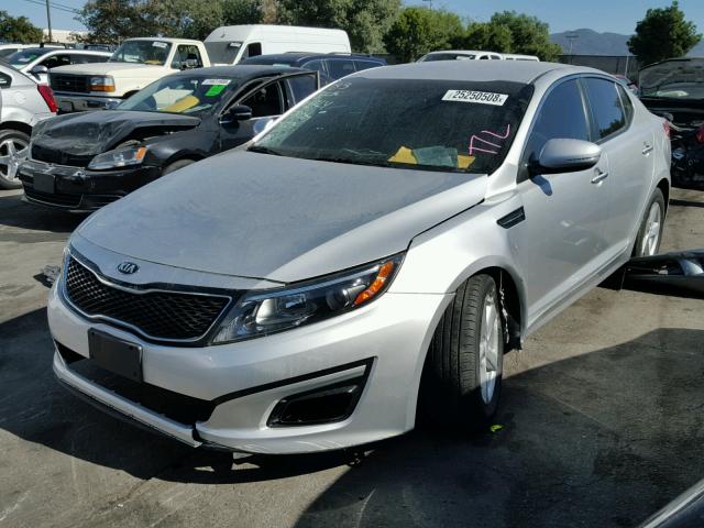 KNAGM4A77E5475397 - 2014 KIA OPTIMA LX SILVER photo 2