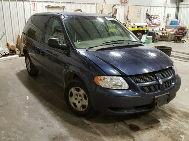 1D4GP25343B298444 - 2003 DODGE CARAVAN SE BLUE photo 1