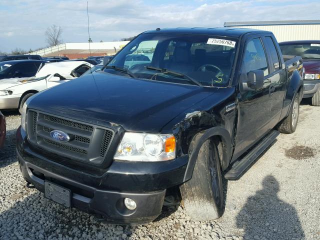 1FTPX04507KC21788 - 2007 FORD F150 BLACK photo 2