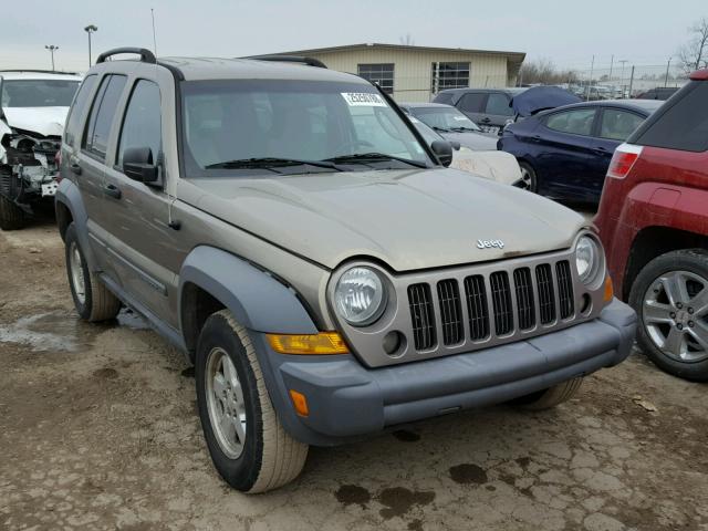 1J4GL48K25W609219 - 2005 JEEP LIBERTY SP BROWN photo 1