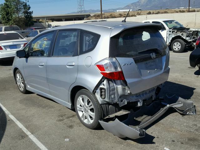 JHMGE8H68BS011809 - 2011 HONDA FIT SPORT SILVER photo 3