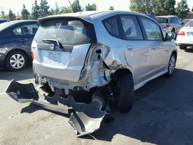 JHMGE8H68BS011809 - 2011 HONDA FIT SPORT SILVER photo 4