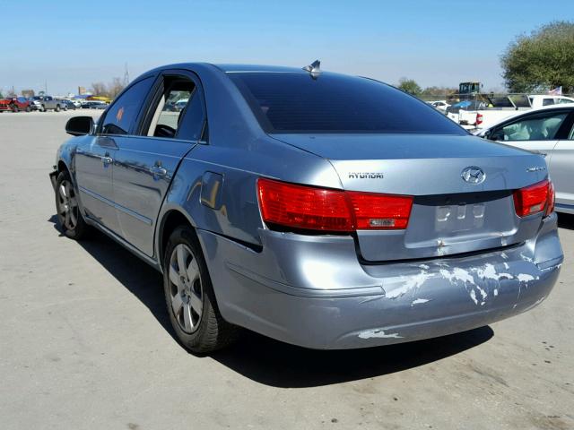 5NPET46C49H463202 - 2009 HYUNDAI SONATA GLS BLUE photo 3