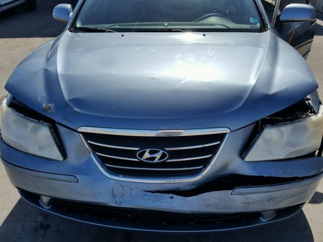 5NPET46C49H463202 - 2009 HYUNDAI SONATA GLS BLUE photo 7