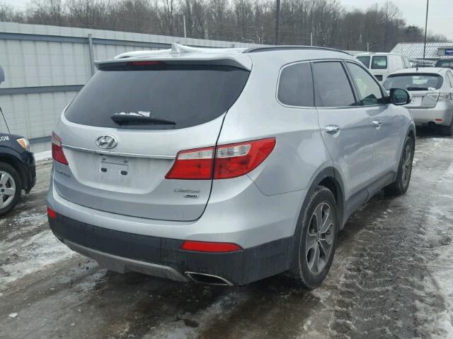 KM8SNDHF6EU057566 - 2014 HYUNDAI SANTA FE G SILVER photo 4