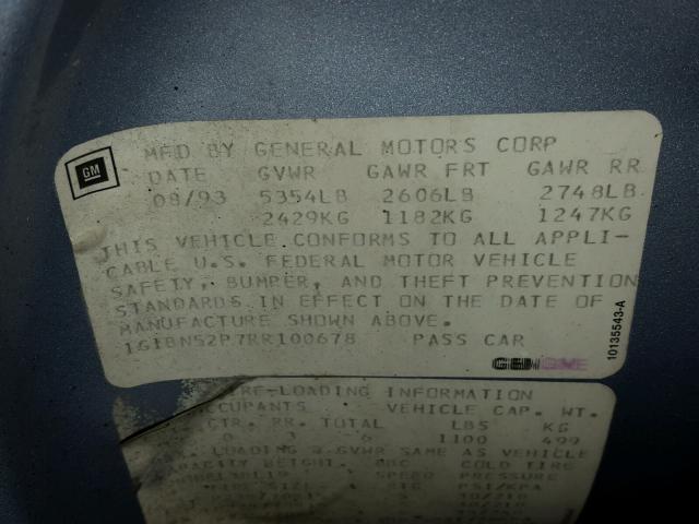 1G1BN52P7RR100678 - 1994 CHEVROLET CAPRICE CL 蓝色 照片 10