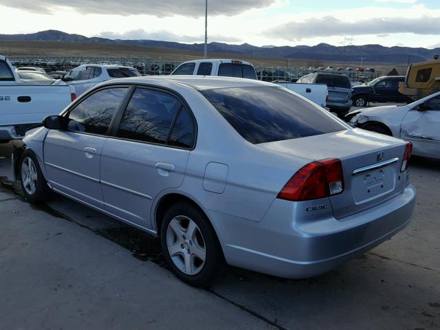 1HGES16643L023237 - 2003 HONDA CIVIC LX SILVER photo 3