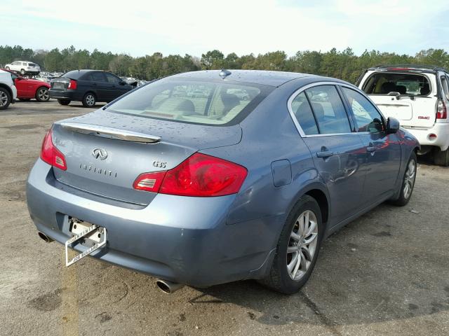 JNKBV61E38M224891 - 2008 INFINITI G35 BLUE photo 4