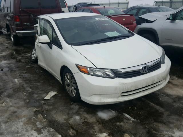 19XFB2F52CE369523 - 2012 HONDA CIVIC LX WHITE photo 1