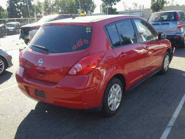 3N1BC1CP7CK200257 - 2012 NISSAN VERSA S RED photo 4