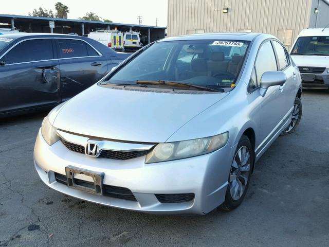 19XFA16869E015634 - 2009 HONDA CIVIC EX SILVER photo 2