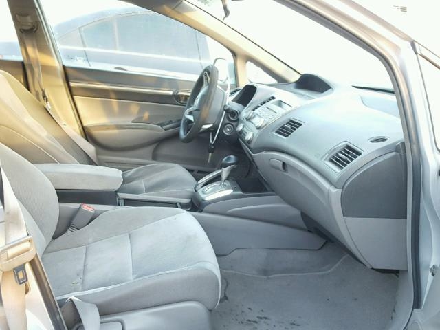 19XFA16869E015634 - 2009 HONDA CIVIC EX ვერცხლისფერი ფოტო 5