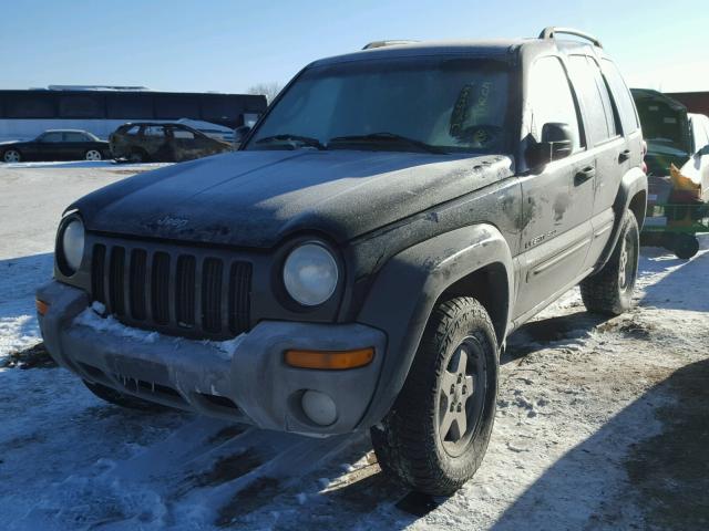 1J4GL48K92W315411 - 2002 JEEP LIBERTY SP BLACK photo 2