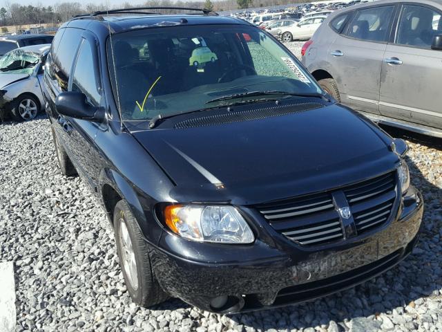 2D4GP44L27R216778 - 2007 DODGE GRAND CARA BLACK photo 1