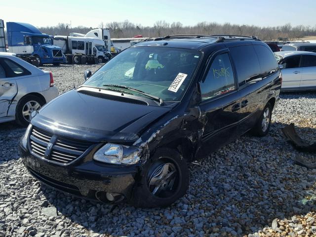 2D4GP44L27R216778 - 2007 DODGE GRAND CARA BLACK photo 2