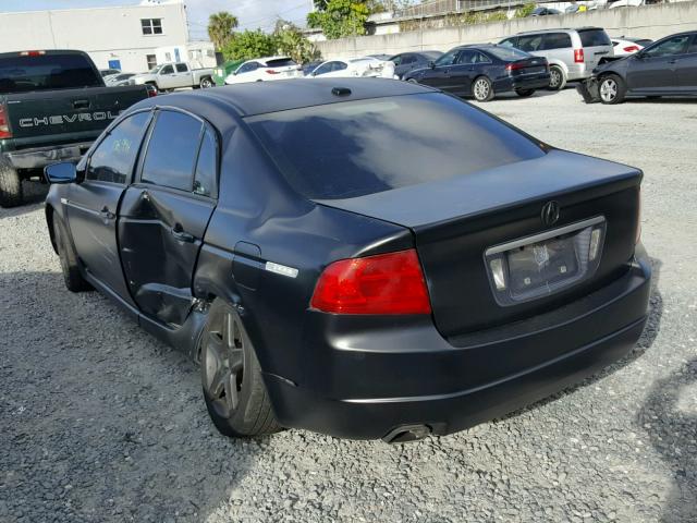 19UUA66274A031001 - 2004 ACURA TL BLACK photo 3