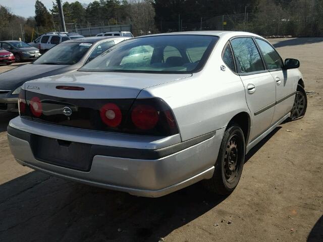 2G1WF52E749417120 - 2004 CHEVROLET IMPALA SILVER photo 4