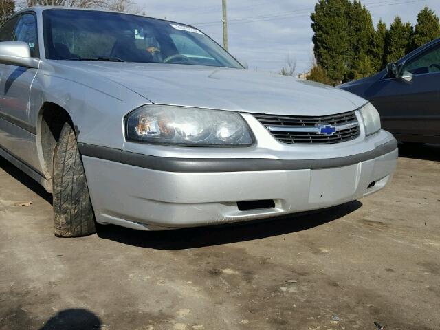 2G1WF52E749417120 - 2004 CHEVROLET IMPALA SILVER photo 9