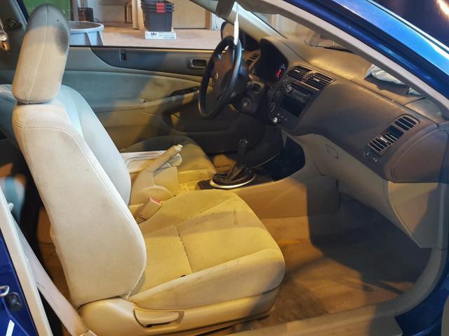 1HGEM219X4L050056 - 2004 HONDA CIVIC EX BLUE photo 5