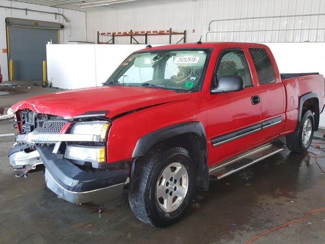 2GCEK19TX41270950 - 2004 CHEVROLET SILVERADO RED photo 2