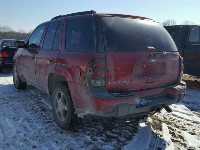 1GNDT13S252286660 - 2005 CHEVROLET TRAILBLAZE RED photo 3