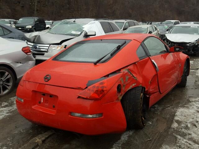 JN1BZ34D18M701540 - 2008 NISSAN 350Z COUPE RED photo 4