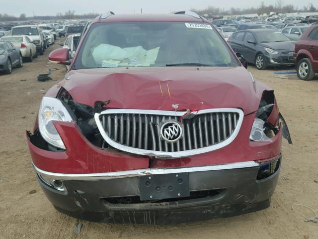 5GAKVCED0CJ391013 - 2012 BUICK ENCLAVE MAROON photo 7