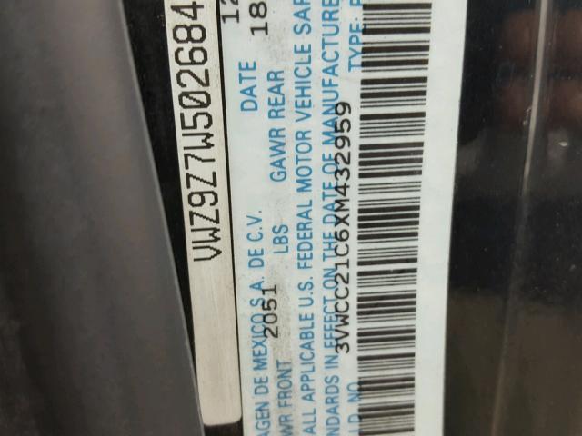 3VWCC21C6XM432959 - 1999 VOLKSWAGEN NEW BEETLE 黑色 照片 10