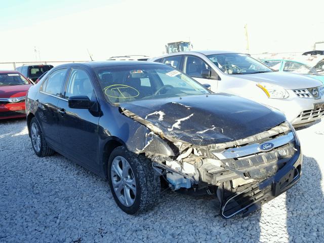 3FAHP0HA5CR349211 - 2012 FORD FUSION SE BLACK photo 1