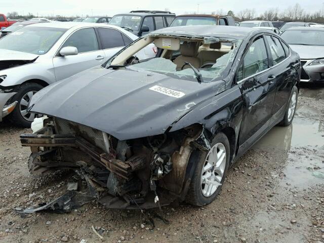 3FA6P0H72GR113911 - 2016 FORD FUSION SE BLACK photo 2