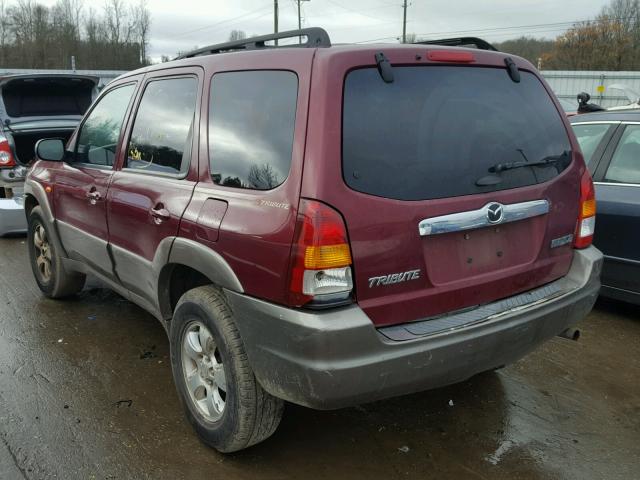 4F2YZ04164KM28998 - 2004 MAZDA TRIBUTE LX MAROON photo 3