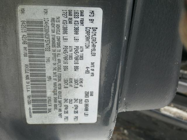 1D4HS38N83F574722 - 2003 DODGE DURANGO SP GRAY photo 10