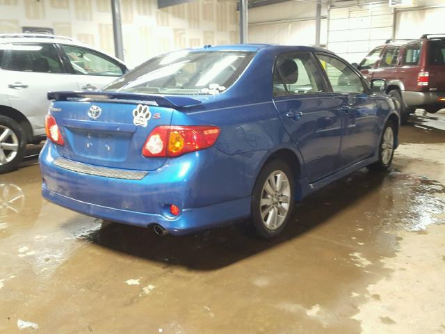 2T1BU4EE5AC289604 - 2010 TOYOTA COROLLA BA BLUE photo 4