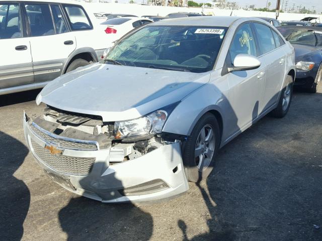 1G1PC5SB1E7351976 - 2014 CHEVROLET CRUZE LT SILVER photo 2